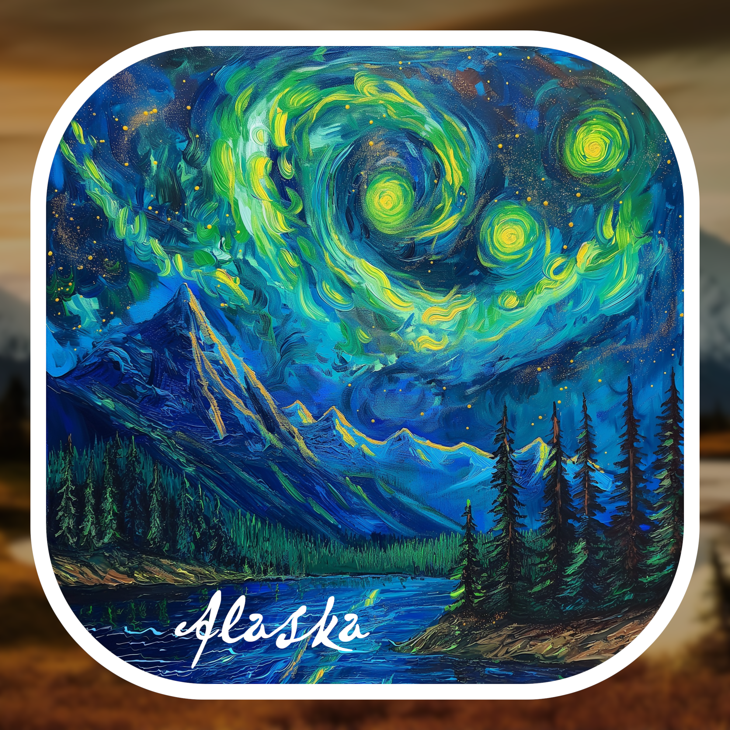 Alaskan Starry Night Sticker - Image 2
