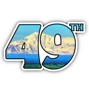 Large 49th State Denali Mountain Sticker