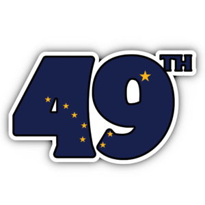Large 49th State Alaskan Flag Sticker