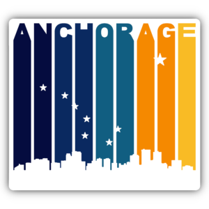 Anchorage Modern Skyline Sticker