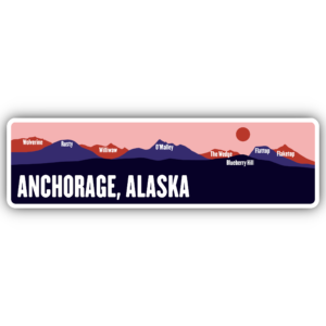 Anchorage Chugach Mountains Sticker