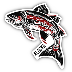 Haida Art Salmon Sticker