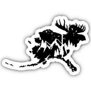 Alaskan Moose Sticker
