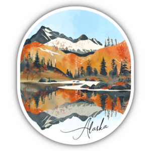Reflective Mountains Sticker