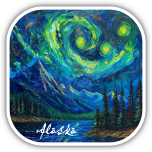 Alaskan Starry Night Sticker