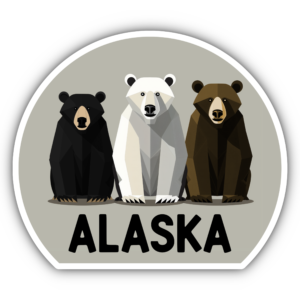Alaska's Three Bears Sticker