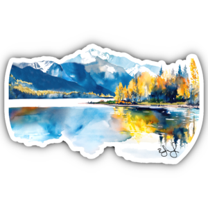 Watercolor Eklutna Lake Sticker