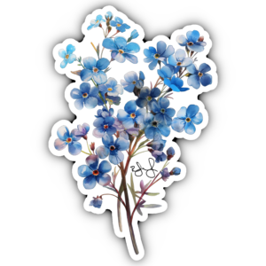 Watercolor Forget-Me-Nots Sticker